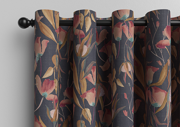 Belle Fuchsia, Indigo - Made to Measure Curtains - Image 12